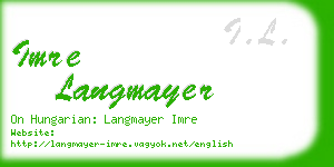 imre langmayer business card